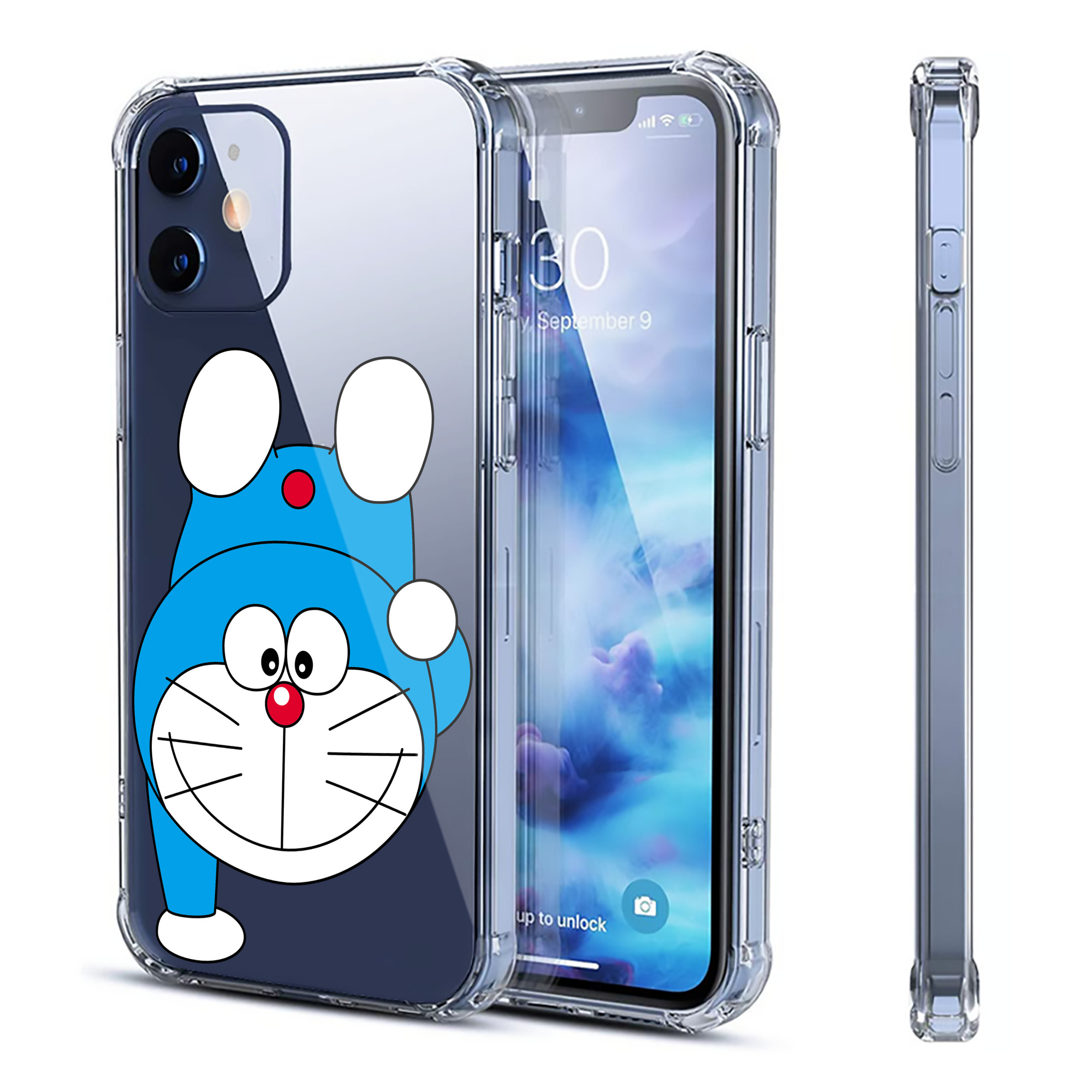 （画像用） ドラえもん Doraemon 【iPhone 12シリーズ対応】透明スマホケース（クリアソフトケース）